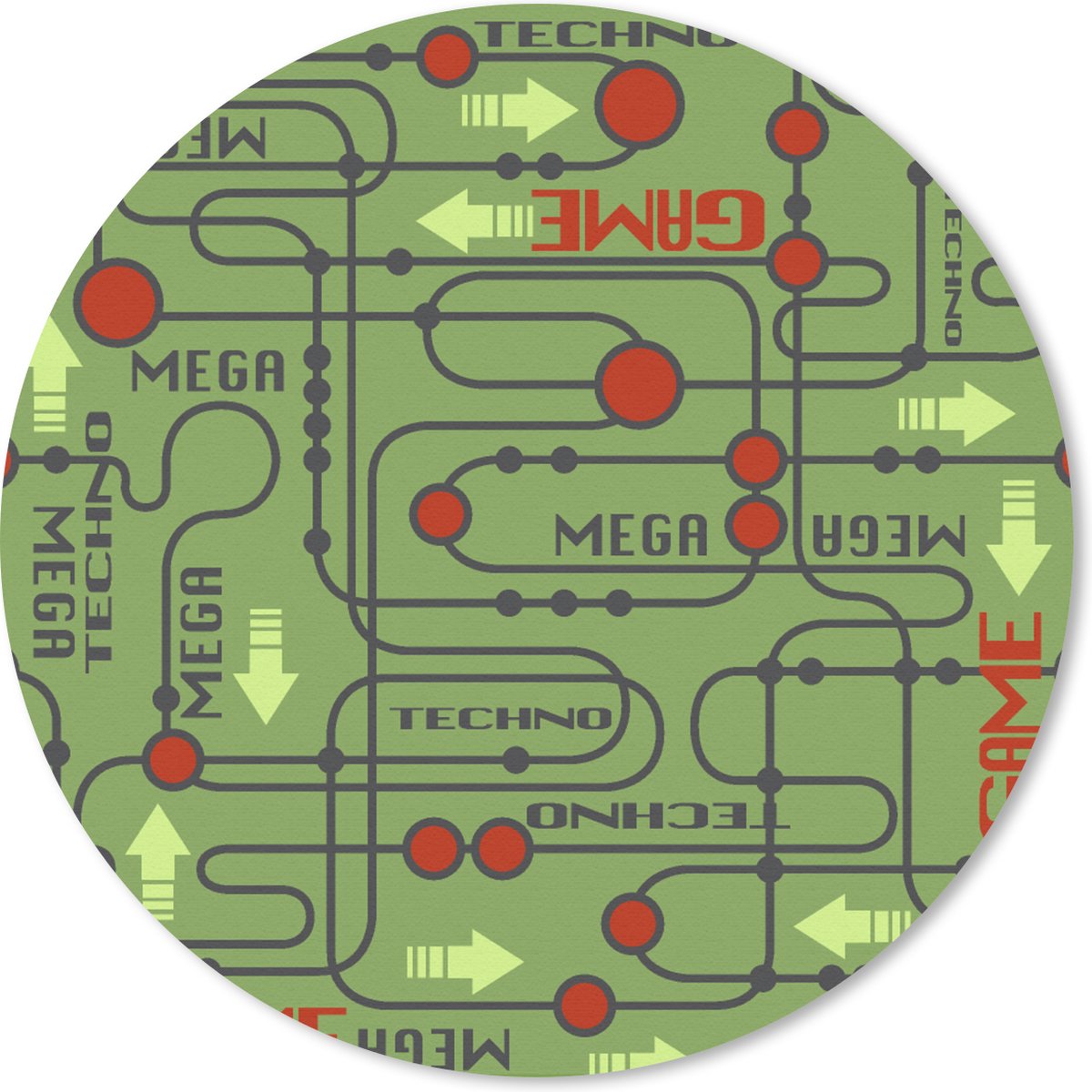 Muismat rond 20x20 cm - Mousepad Moederbord - Patronen - Quotes - Ronde muismatten