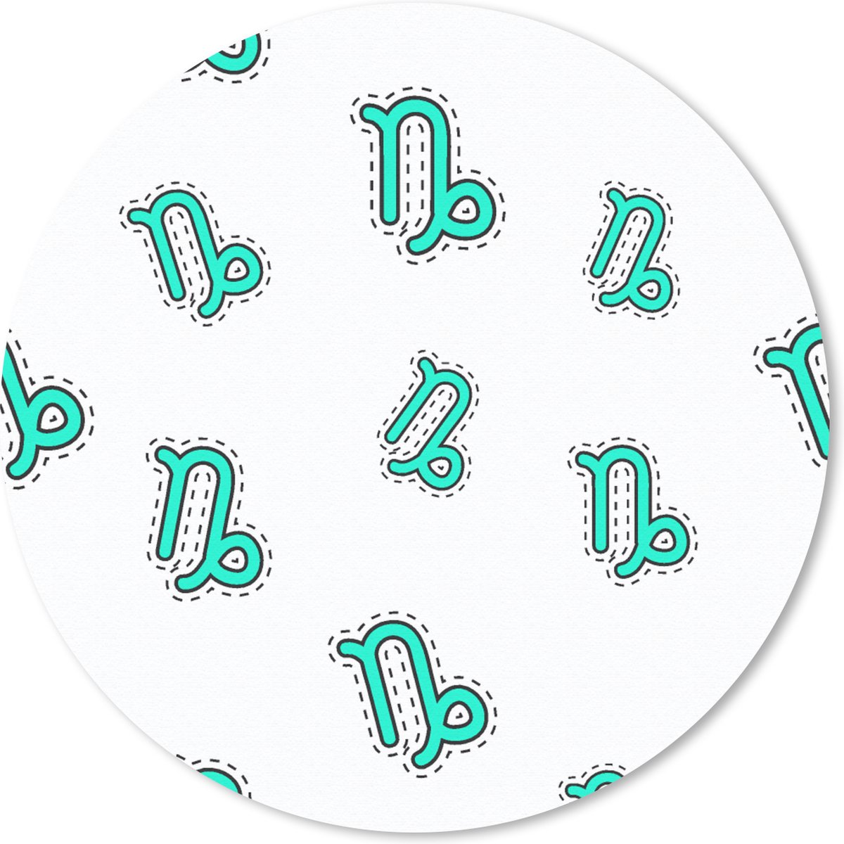 Muismat rond 40x40 cm - Mousepad Steenbok - Design - Astrologie - Ronde muismatten