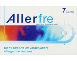 Allerfre 10mg Loratadine - Hooikoorts tabletten - 7 tabletten