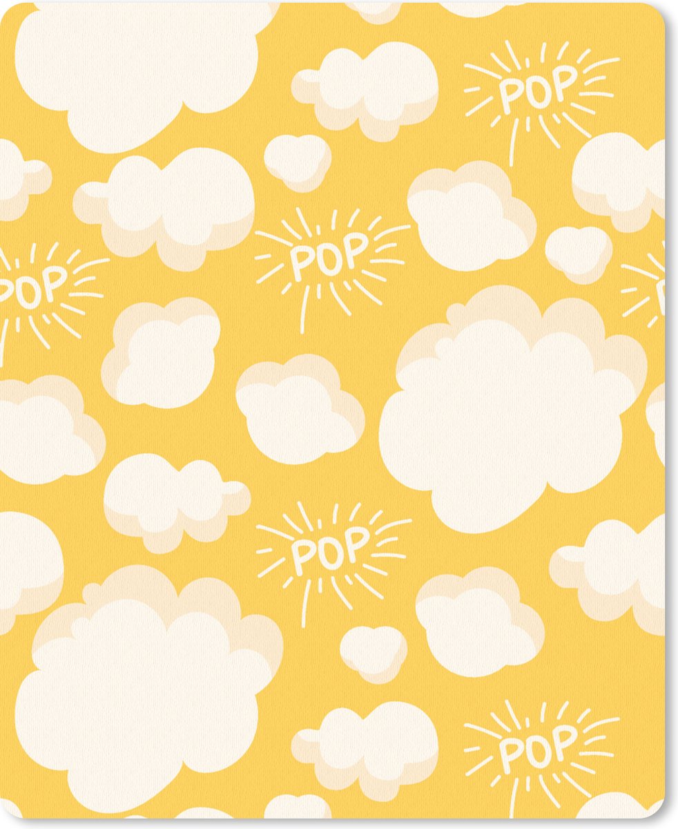 Muismat 19x23 cm - Mousepad Popcorn - Quotes - Patronen - Pop - Muismatten