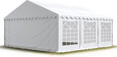 Partytent feesttent 6x6 m tuinpaviljoen -tent PVC 700 N in wit waterdicht