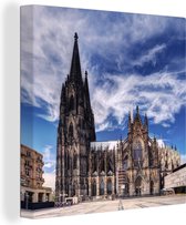 Cathédrale de Cologne en Allemagne Toile 90x90 cm - Tirage photo sur toile (Décoration murale salon / chambre)