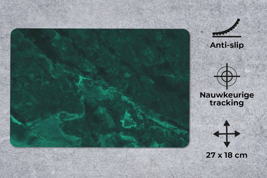 Tapis de souris - Tapis de souris - Imprimé marbré - Citron vert - Vert - 27x18 cm - Tapis de souris de souris