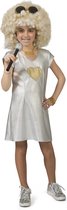 Funny Fashion - Jaren 80 & 90 Kostuum - Love Is Silver Jaren 70 Disco - Meisje - zilver - Maat 164 - Carnavalskleding - Verkleedkleding