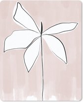 Muismat Groot - Bloem - Abstract - Pastel - 30x40 cm - Mousepad - Muismat