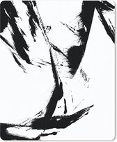 Muismat Groot - Verf - Zwart - Abstract - 30x40 cm - Mousepad - Muismat