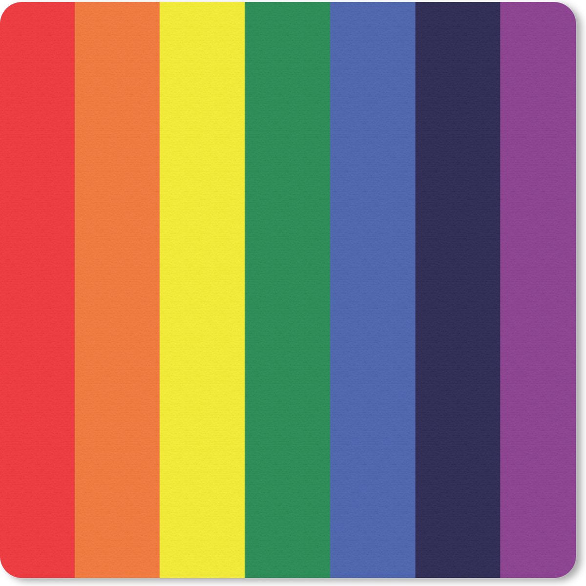 Muismat 20x20 cm - Mousepad Regenboog - Patronen - Pride - Muismatten