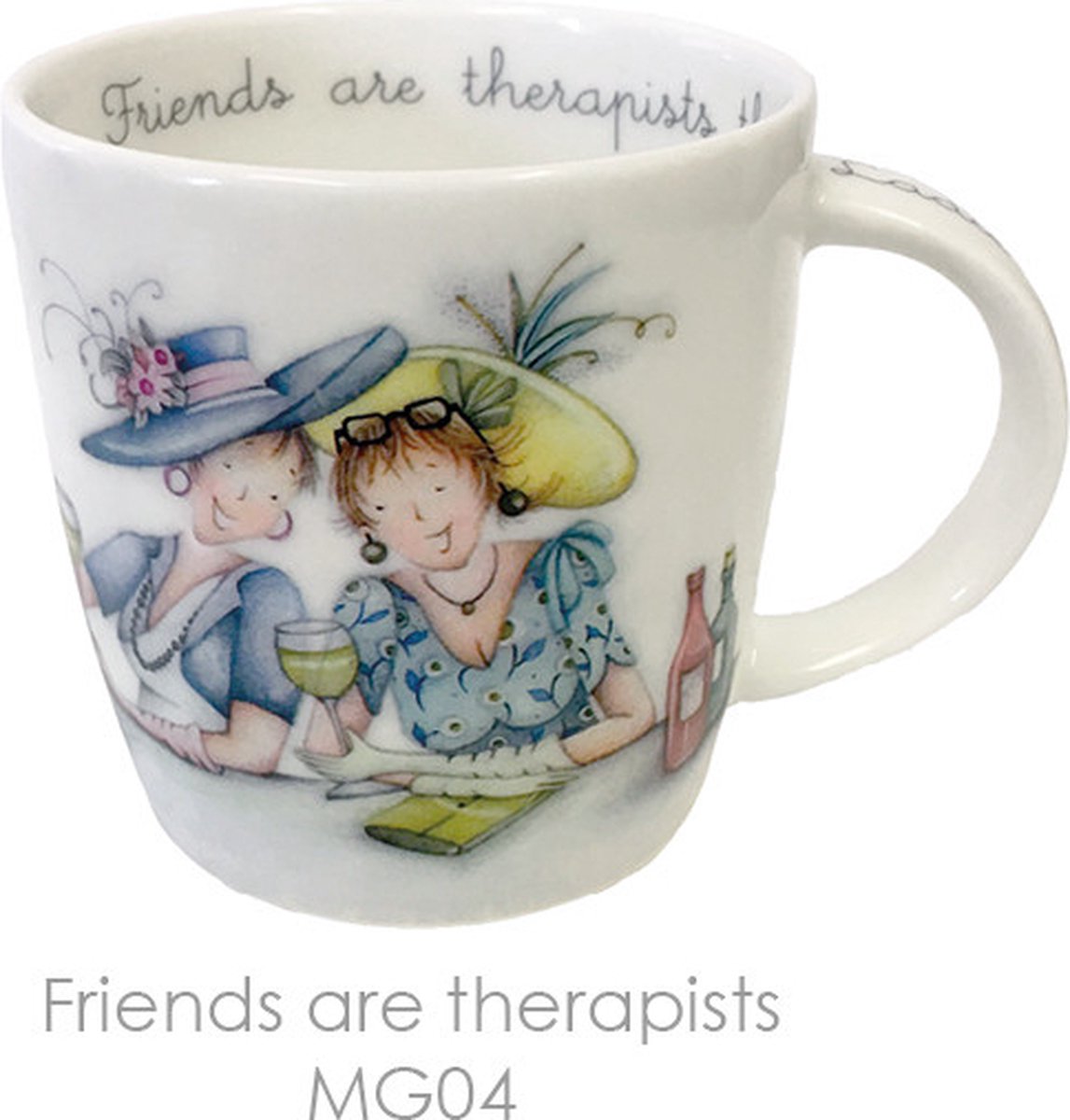 Mok 380 ml - Friends are therapists - Berni Parker