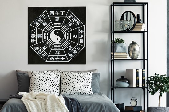 Yin et Yang comme symbole du taoïsme 90x90 cm - Tirage photo sur toile (Décoration murale salon / chambre)