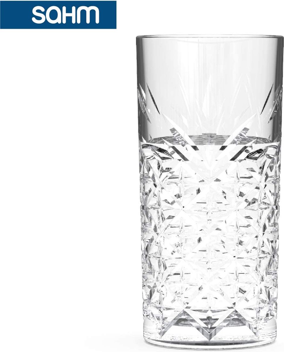 MUVELL Longdrink glazen set Germany - 6 x 380 ml / 460 g - 3 mm glasdikte - waterglazen & whiskyglazen - kristalhelder & vaatwasmachinebestendig - premium drinkglazen in cadeauset