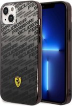 Ferrari Gradient Allover Scuderia Back Cover - Geschikt voor Apple iPhone 14 (6.1") - Zwart