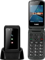 Fysic F15 - Mobiele Klaptelefoon voor Senioren met SOS paniekknop - Zwart