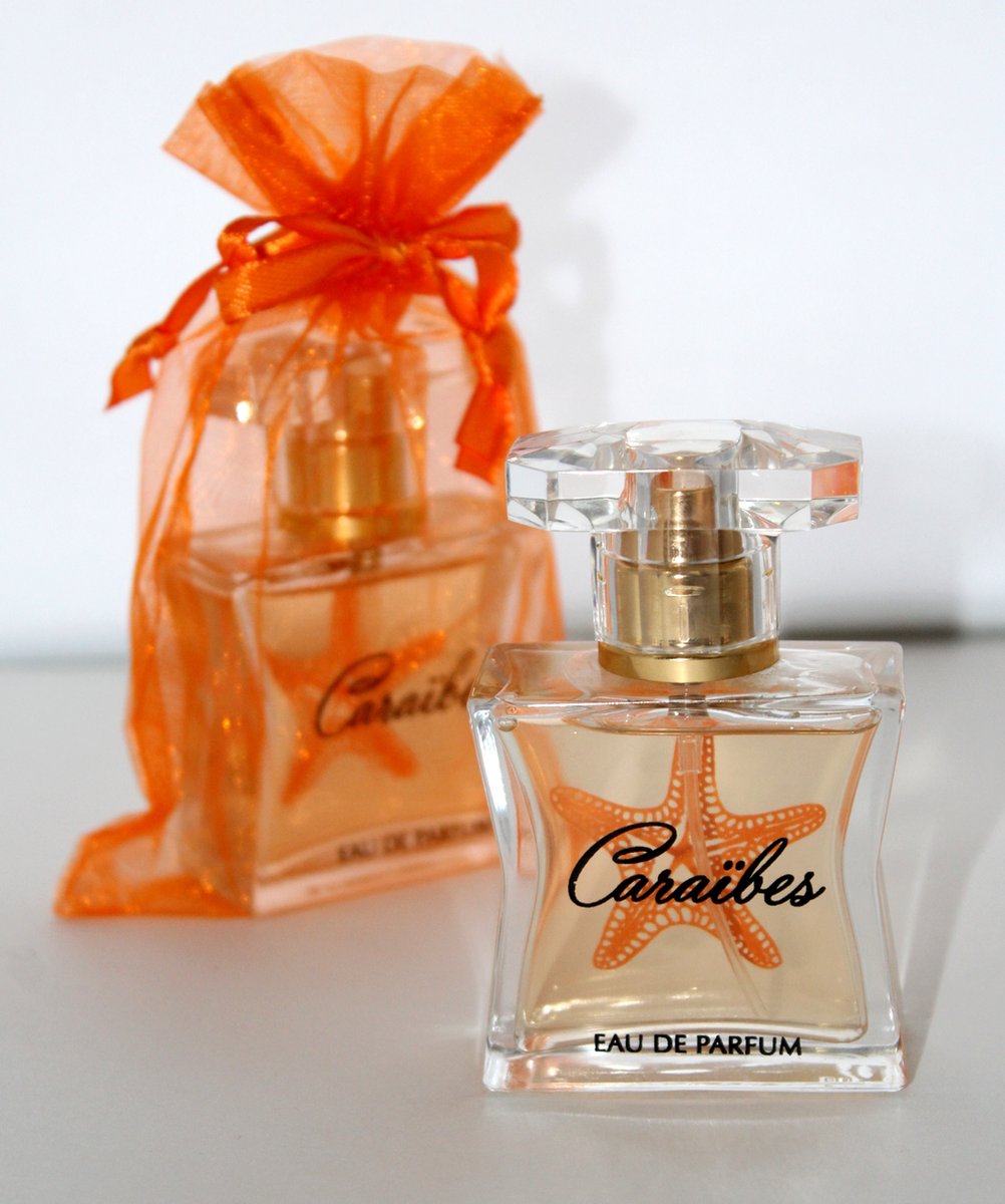 Caraibes een sensuele fruitige parfum met Lychee en Perzik.