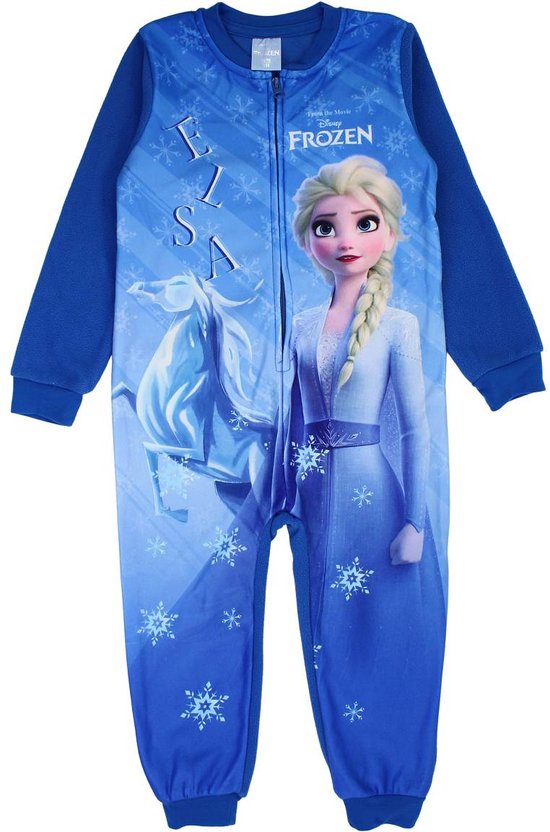Disney Frozen fleece Onesie - Pyjama - blauw - Maat 92/98 | bol.com