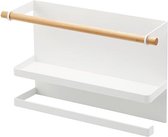 Bol.com Yamazaki Magnetic kitchen paper & wrap holder - White aanbieding