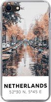 Geschikt voor iPhone 7 hoesje - Nederland - Amsterdam - Gracht - Herfst - Siliconen Telefoonhoesje