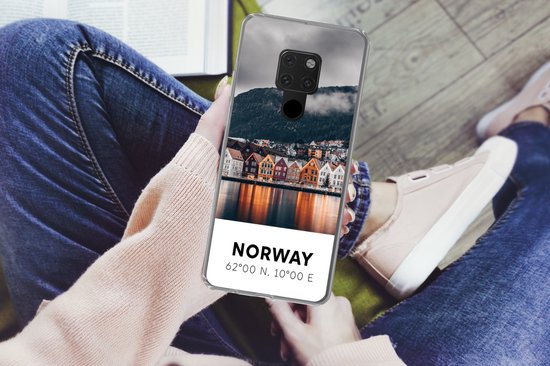 Coque Huawei P40 Lite - Norvège - Scandinavie - Montagnes - Hiver - Coque en Siliconen