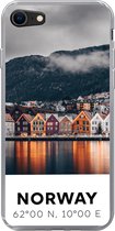 Geschikt voor iPhone SE 2020 hoesje - Noorwegen - Scandinavië - Bergen - Winter - Siliconen Telefoonhoesje