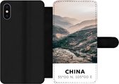 Bookcase Geschikt voor iPhone XS Max telefoonhoesje - China - Bergen - Azië - Zomer - Met vakjes - Wallet case met magneetsluiting