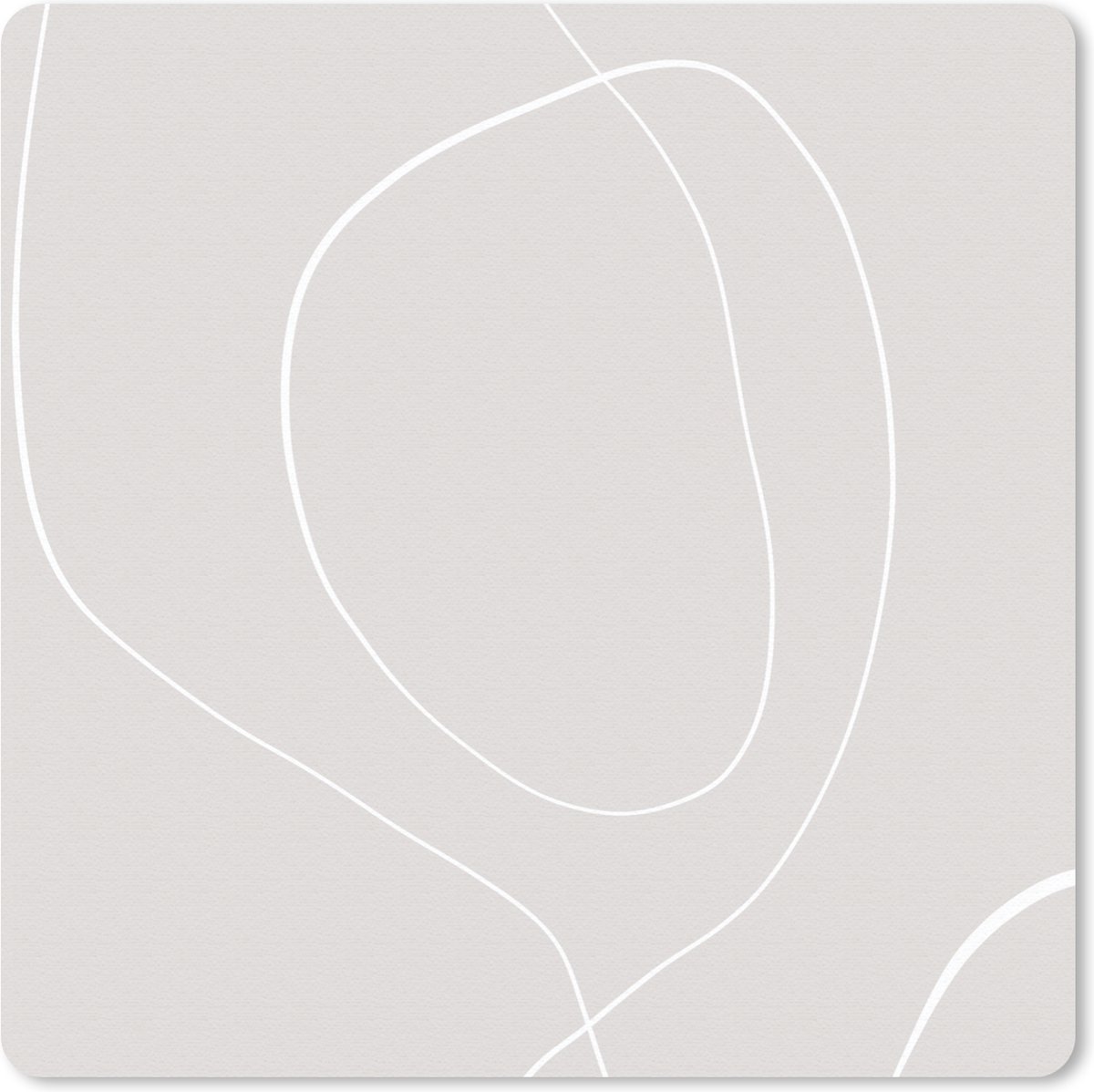 Muismat 30x30 cm - Mousepad Line art - Abstract - Pastel - Muismatten