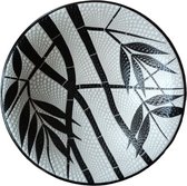 Floz Design zwart witte schaal - zwart witte fruitschaal - natuurlijk patroon - fairtrade - 27 cm