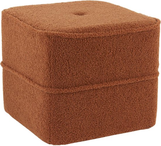 Pouf Kiki Oranje - Tissu Terra - 35x40x40cm (hxlxp) - Light & Living