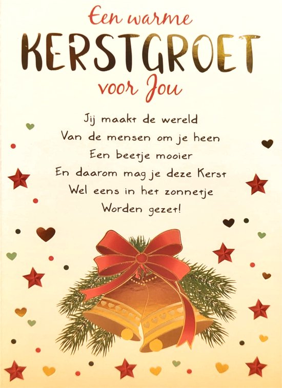 Kaart Kerst Intense Een warme kerstgroet voor jou KIR25A bol