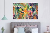 Wanddecoratie Metaal - Aluminium Schilderij Industrieel - Bloemen - Jungle - Tropisch - 150x100 cm - Dibond - Foto op aluminium - Industriële muurdecoratie - Voor de woonkamer/slaapkamer