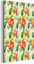 Décoration murale Métal - Peinture Aluminium Industrielle - Fleurs - Printemps - Motif - 100x150 cm - Dibond - Photo sur aluminium - Décoration murale industrielle - Pour le salon / chambre