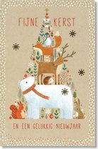 Lannoo - 16 Dubbele Kerst/Nieuwjaarskaarten - Witte envelop - 10,5 x 16 cm