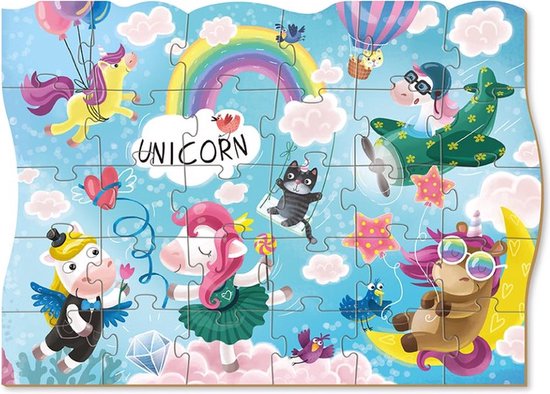 DODO Toys - Puzzle Unicorn 3+ - 30 pièces - 20x27 cm - Jouets Unicorn 3+ -  Puzzle