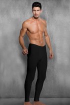 Zwart Thermobroek - Maat L - %49 Viscose - Thermo legging - Thermo onderbroek lang voor heren - Thermokleding