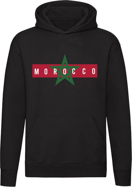 Morocco Hoodie - marokko - noord afrika - marokkaanse vlag - arabisch - retro - berbers - arabier - trots - unisex - trui - sweater - capuchon