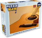 Puzzel Schuine kijk op een akoestische gitaar - Legpuzzel - Puzzel 1000 stukjes volwassenen