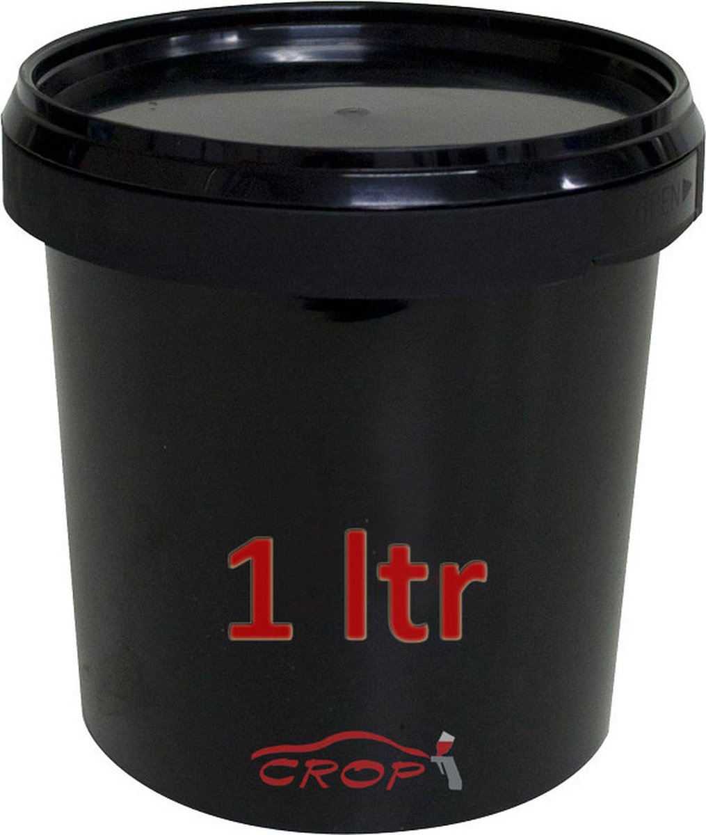 FINIXA Zwarte Bewaarbekers met deksel voor watergedragen en UV lakken - 1 liter