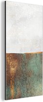 Wanddecoratie Metaal - Aluminium Schilderij Industrieel - Abstract - Luxe - Goud - 80x160 cm - Dibond - Foto op aluminium - Industriële muurdecoratie - Voor de woonkamer/slaapkamer