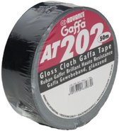 Advance AT 202 Gaffa Tape, zwart 50m lang, 50mm breed - Gaffa tape