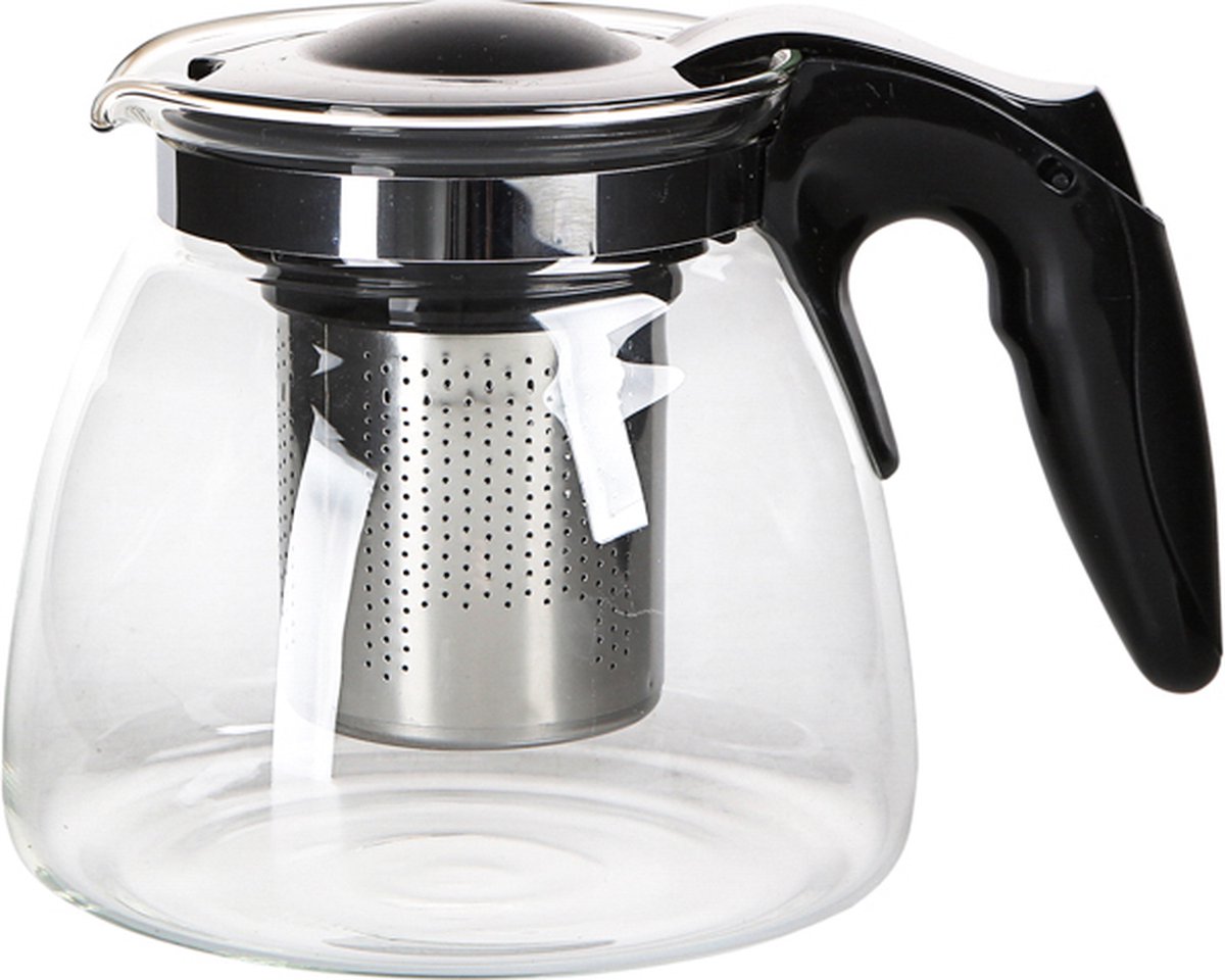 Kookpro Glazen Theepot 900ml met Filter / Infuser voor Losse thee