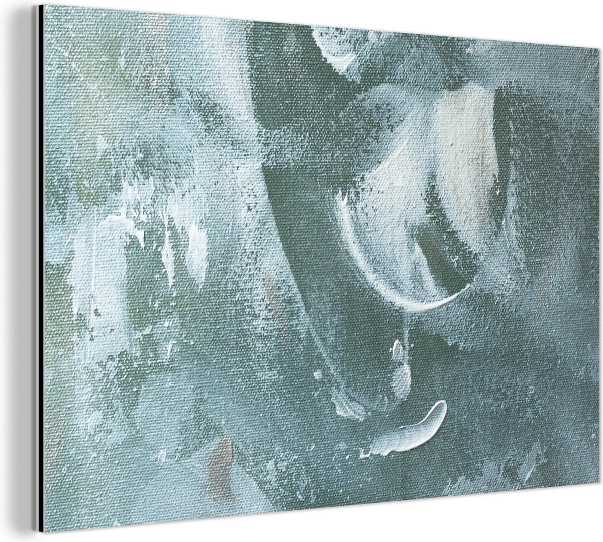 Wanddecoratie Metaal - Aluminium Schilderij Industrieel - Acrylverf - Structuren - Abstract - 150x100 cm - Dibond - Foto op aluminium - Industriële muurdecoratie - Voor de woonkamer/slaapkamer