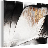 Décoration murale Métal - Peinture Aluminium Industriel - Or - Abstrait - Design - 40x30 cm - Dibond - Photo sur aluminium - Décoration murale industrielle - Pour le salon/chambre