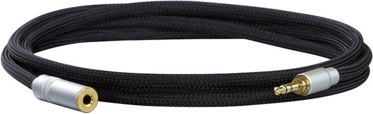Dynavox 207378 Audio Verlengkabel [1x Jackplug female 3,5 mm - 1x Jackplug male 3,5 mm] 1.50 m Zwart
