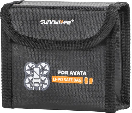50CAL DJI Avata LiPo Safety Bag veilighedszakje voor batterijen (2 accu's) - onbrandbaar - explosieveilig - gemaakt van sterk glasvezelversterkt materiaal