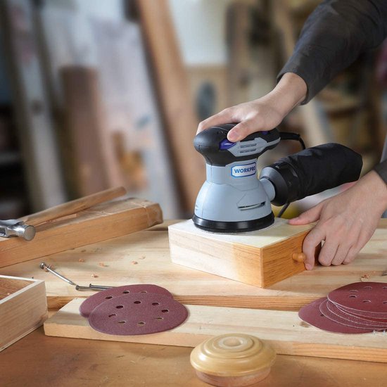 GZKTY 80 Stuks Schuurschijven 125mm – Schuurpapier Pads met 8 Gaten voor Excentrische Schuurmachines (Korrel 150) – Geschikt voor Metaal, Hout, Kunststof & Meer
