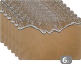 Set de Table - Napperons de Table en Plastique - Plage - Été - Mer - 45x30 cm - 6 pièces - Résistant à la Chaleur - Antidérapant - Pad - Amovible