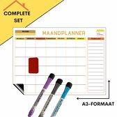 Magnetische Maandplanner Whiteboard – Premium kwaliteit - Planbord - magnetische maandplanner – To do Planner – Goed verpakt & Inclusief 3 Stiften en Wisser - Planning - magnetische planner A3 Formaat - Cadeau
