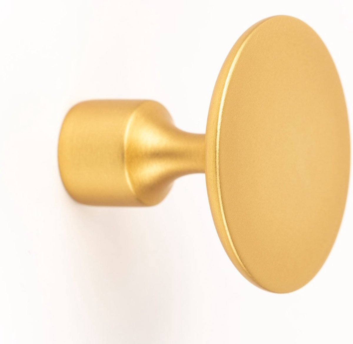 Knop GOUD GEBORSTELD Ø35 mm , keukenknop - kastknop - meubelknop - incl. schroeven - H034