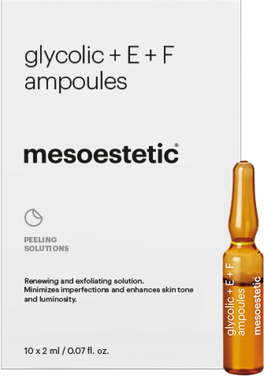 Goedkoopste Mesoestetic glycolic E F ampoules 10x2 ML