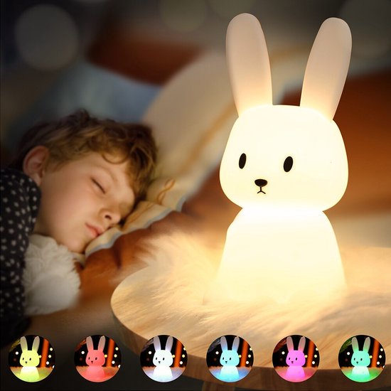 Veilleuse Enfants - Couleurs LED - Veilleuse Chambre de bébé - Fonction Tap  - Lampe