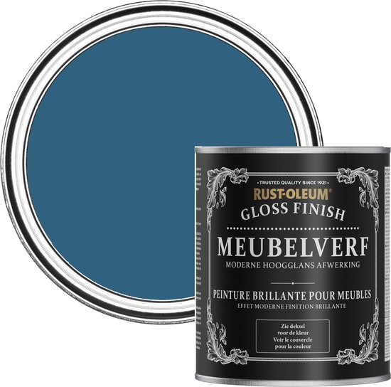 Foto: Rust oleum blauw meubelverf hoogglans kobalt 750ml