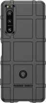 Coque Sony Xperia 5 IV - Coque en gel TPU Rugged Shield - Zwart - Coque pour téléphone portable - Coque pour téléphone Ce produit est compatible avec : Sony Xperia 5 IV